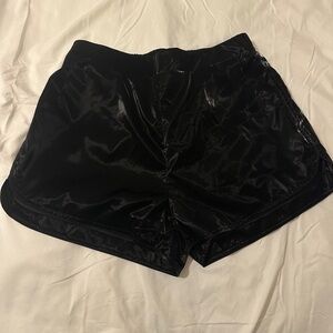 fab'rik Shiny Black Athletic Shorts